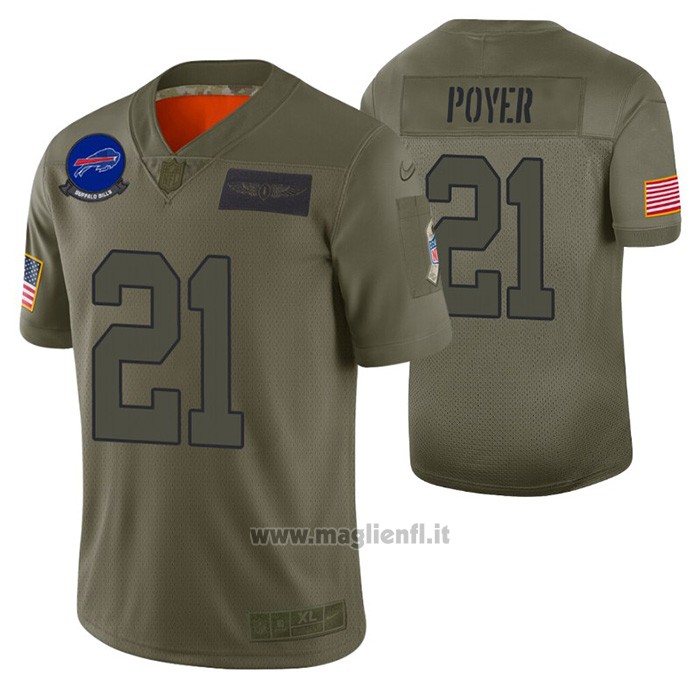 Maglia NFL Limited Buffalo Bills Jordan Poyer 2019 Salute To Service Verde